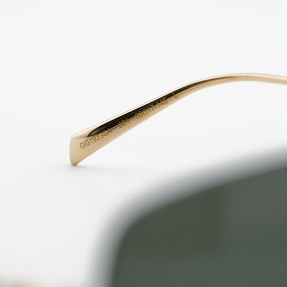 Gucci GG1923SA 001 Sunglasses Gold with Pearl Square Frame, Grey Lenses main image 10